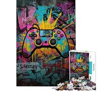Jigsaw Puzzle 1000 Piece for Teenagers Gaming Controller Graffiti Art Adult Jigsaw Anti-Stress Toys For Family Fun Help The Brain Exercise (size 38x52cm)
