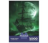 Jigsaw Puzzle 1000 Piece for Teenagers Ghost Ship in The Storm Jigsaw for Adults DIY Toys Pattern Assembly for Birthday, Chrismas 52x38cm/1000pcs