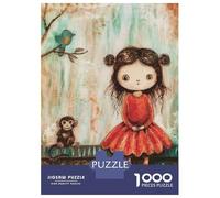 Jigsaw Puzzle 1000 Piece for Teenagers Girl Monkey Bird Painting Jigsaw for Adults Hands-on Game Difficult Hard Stress Reduction Gifts 70x50cm/1000pcs