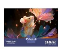 Jigsaw Puzzle 1000 Piece for Teenagers Glowing Fantasy Mouse Artwork Adult Puzzles Fun Games Difficult Challenge Stress Reduction Gifts 52x38cm/1000pcs
