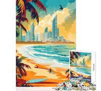 Jigsaw Puzzle 1000 Piece for Teenagers Gold Coast Paradise Toy Wall Decor Art Work Gift Practical Game Help The Brain Exercise Size 50x75cm
