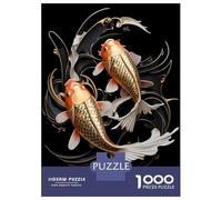 Jigsaw Puzzle 1000 Piece for Teenagers Golden Koi Japan Fish Art Jigsaw for Adults DIY Toys Pattern Assembly for Birthday, Chrismas 38x26cm/1000pcs