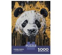 Jigsaw Puzzle 1000 Piece for Teenagers Golden Panda Art Teenager Puzzles Brain Teaser Game Pattern Assembly Unique Birthday And Gifts 38x26cm/1000pcs