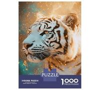 Jigsaw Puzzle 1000 Piece for Teenagers Golden Tiger Majesty Puzzles for Adults Brain Teaser Game Analysis And Logic Help The Brain Exercise 38x26cm/1000pcs