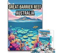 Jigsaw Puzzle 1000 Piece for Teenagers Great Barrier Reef Australia Beautiful Design Game Pattern Assembly Secret Santa Gifts 38x52cm(1000pcs)