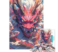 Jigsaw Puzzle 1000 Piece for Teenagers Greatest Dragon Anime Challenging To Complete Wall Art Educational Game for And 14 Years And over (38x26cm)