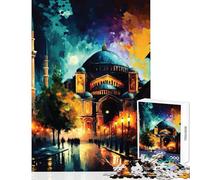 Jigsaw Puzzle 1000 Piece for Teenagers Hagia Sophia Istanbul Toy Wall Decor Art Work Gift Practical Game Help The Brain Exercise Size 50x75cm