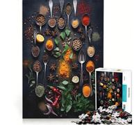 Jigsaw Puzzle 1000 Piece for Teenagers Herbs And Spices Food Brain Teaser Game Precision Cutting Unique Birthday And Xmas Gifts 38x52cm