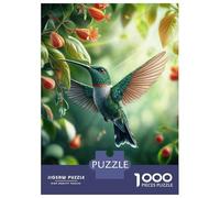 Jigsaw Puzzle 1000 Piece for Teenagers Hummingbird Feeding On Flower Puzzles for Adults Brain Teaser Game Analysis And Logic Help The Brain Exercise 70x50cm/1000pcs