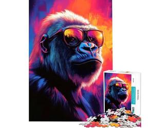 Jigsaw Puzzle 1000 Piece for Teenagers Intellectual Primate Help The Brain Exercise Birthday Present Toy Wall Decor Suitable for People Aged 14 And Above (38x52cm)