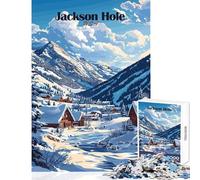 Jigsaw Puzzle 1000 Piece for Teenagers Jackson Hole Winter Landscape Educational Game Wall Decoration DIY Toys Help The Brain Exercise (38X26CM)