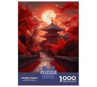 Jigsaw Puzzle 1000 Piece for Teenagers Japan Temple in Red Bloody Puzzle for Adults Hands-on Game Staycation Kill Time Help The Brain Exercise 70x50cm/1000pcs