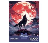 Jigsaw Puzzle 1000 Piece for Teenagers Japanese Black Wolf Jigsaw for Adults Hands-on Game Difficult Hard Stress Reduction Gifts 70x50cm/1000pcs