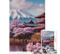 Jigsaw Puzzle 1000 Piece for Teenagers Japanese Cherry Blossoms Impossible Game Suitable for Couples Toy Wall Decor Help The Brain Exercise (38X26CM)