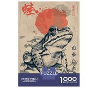 Jigsaw Puzzle 1000 Piece for Teenagers Japanese Cottagecore Frog Puzzles for Adults Brain Teaser Game Analysis And Logic Help The Brain Exercise 70x50cm/1000pcs
