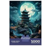 Jigsaw Puzzle 1000 Piece for Teenagers Japanese Pagoda Night Scene Jigsaw for Adults Hands-on Game Difficult Hard Stress Reduction Gifts 38x26cm/1000pcs
