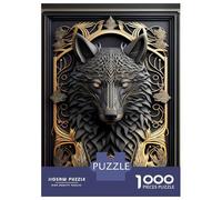 Jigsaw Puzzle 1000 Piece for Teenagers King Black Wolf Art Deco Jigsaws for Adults Hands-on Game Pattern Assembly Unique Birthday And Gifts 52x38cm/1000pcs