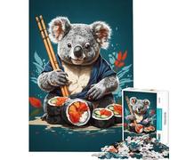 Jigsaw Puzzle 1000 Piece for Teenagers Koalas And Sushi Vintage Fun at Home Activities, Presents for Women Relax Games Suitable for Ages 14 And Up (38x26cm)