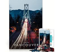 Jigsaw Puzzle 1000 Piece for Teenagers Lions Gate Bridge Tight Cut Fun Logic Game Play Quiet Play Game Xmas Decor Gift (50x75cm)