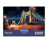 Jigsaw Puzzle 1000 Piece for Teenagers London Bridge Night Lights Adult Jigsaw Relaxing Games Home Decoration Deal As Gifts for The Whole Family 70x50cm/1000pcs