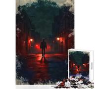 Jigsaw Puzzle 1000 Piece for Teenagers Lonely Night Walk Toy Wall Decor Art Work Gift Practical Game Help The Brain Exercise Size 38x52cm