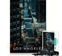 Jigsaw Puzzle 1000 Piece for Teenagers Los Angeles California Tight Cut Fun Logic Game Play Quiet Play Game Xmas Decor Gift (38x26cm)