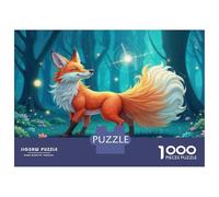 Jigsaw Puzzle 1000 Piece for Teenagers Magical Forest Fox Adult Jigsaw Family Game Difficult Hard Unique Birthday And Gifts 52x38cm/1000pcs
