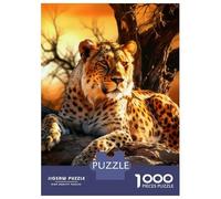 Jigsaw Puzzle 1000 Piece for Teenagers Majestic Cheetah Jigsaw for Adults Hands-on Game Difficult Hard Stress Reduction Gifts 52x38cm/1000pcs