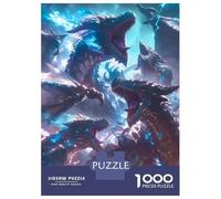 Jigsaw Puzzle 1000 Piece for Teenagers Majestic Dragons Teenager Puzzles Brain Teaser Game Pattern Assembly Unique Birthday And Gifts 52x38cm/1000pcs