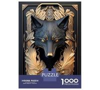 Jigsaw Puzzle 1000 Piece for Teenagers Majestic Wolf Portrait Jigsaw for Adults DIY Toys Pattern Assembly for Birthday, Chrismas 70x50cm/1000pcs