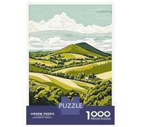 Jigsaw Puzzle 1000 Piece for Teenagers Malvern Hills Landscape Jigsaws for Adults Fun Games Perfect Decoration Help The Brain Exercise 38x26cm/1000pcs