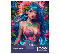 Jigsaw Puzzle 1000 Piece for Teenagers Manga Flower Girl Jigsaw for Adults DIY Toys Pattern Assembly for Birthday, Chrismas 70x50cm/1000pcs
