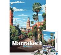 Jigsaw Puzzle 1000 Piece for Teenagers Marrakech Cityscape Jigsaw 1000 Pieces Practical Game Gifts For Birthdays Perfect Decoration (38x26cm)