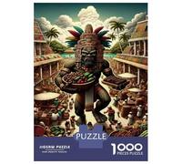 Jigsaw Puzzle 1000 Piece for Teenagers Mayan Market Gods A Cultural Celebration Jigsaw for Adults Hands-on Game Difficult Hard Stress Reduction Gifts 38x26cm/1000pcs