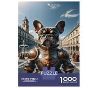 Jigsaw Puzzle 1000 Piece for Teenagers Medieval Knight Dog Armor Statue Jigsaw for Adults Hands-on Game Wall Decoration Deal As Gifts for The Whole Family 70x50cm/1000pcs
