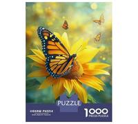 Jigsaw Puzzle 1000 Piece for Teenagers Monarch Butterfly on Sunflower Jigsaws for Adults Hands-on Game Pattern Assembly Unique Birthday And Gifts 70x50cm/1000pcs