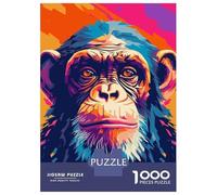 Jigsaw Puzzle 1000 Piece for Teenagers Monkey Animal Pop Art Jigsaws for Adults Hands-on Game Pattern Assembly Unique Birthday And Gifts 38x26cm/1000pcs