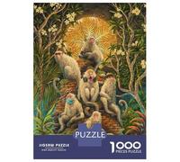 Jigsaw Puzzle 1000 Piece for Teenagers Monkey Forest Puzzles for Adults Fun Games Wall Decoration Stress Reduction Gifts 38x26cm/1000pcs