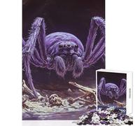 Jigsaw Puzzle 1000 Piece for Teenagers Monster, Giant Purple Spider Educational Games Stress Reliever DIY Toys Help The Brain Exercise (38x52cm)