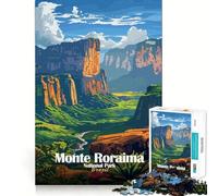 Jigsaw Puzzle 1000 Piece for Teenagers Monte Roraima National Park Brazil Poster Tight Cut Fun Logic Game Play Quiet Play Game Xmas Decor Gift (38x26cm)