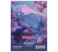 Jigsaw Puzzle 1000 Piece for Teenagers Mountain Japan Painting Puzzles for Adults Fun Games Wall Decoration Stress Reduction Gifts 70x50cm/1000pcs