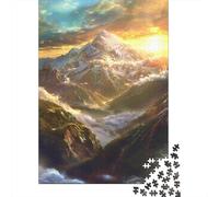Jigsaw Puzzle 1000 Piece for Teenagers Mountain Range Sunset Landscape Adult Puzzles Fun Games Difficult Challenge Stress Reduction Gifts 70x50cm/1000pcs
