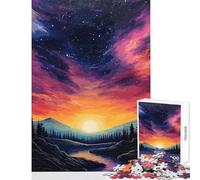 Jigsaw Puzzle 1000 Piece for Teenagers Mountains And Planets Toy Wall Decor Art Work Gift Practical Game Help The Brain Exercise Size 38x52cm