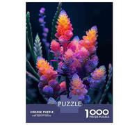 Jigsaw Puzzle 1000 Piece for Teenagers Neon Succulent Plant Decorative Puzzle for Adults Fun Games Presents for Women for Birthday, Chrismas 52x38cm/1000pcs
