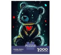 Jigsaw Puzzle 1000 Piece for Teenagers Neon Teddy Bear Jigsaws for Adults Hands-on Game Pattern Assembly Unique Birthday And Gifts 70x50cm/1000pcs