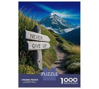 Jigsaw Puzzle 1000 Piece for Teenagers Never Give Up Jigsaw for Adults DIY Toys Pattern Assembly for Birthday, Chrismas 52x38cm/1000pcs