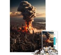 Jigsaw Puzzle 1000 Piece for Teenagers Nuclear Explosion Fun Activities at Home Birthday Present Educational Games for 14+ Puzzle Game Offered (38x26cm)