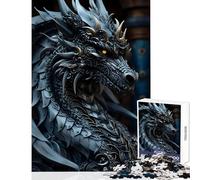 Jigsaw Puzzle 1000 Piece for Teenagers Obsidian Dragon Toy Wall Decor Art Work Gift Practical Game Help The Brain Exercise Size 38x52cm