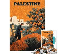 Jigsaw Puzzle 1000 Piece for Teenagers Orange Picking Palestine Help The Brain Exercise Birthday Present Toy Wall Decor Suitable for People Aged 14 And Above (50x75cm)