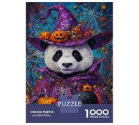 Jigsaw Puzzle 1000 Piece for Teenagers Panda's Halloween Magic Puzzles for Adults Fun Games Wall Decoration Stress Reduction Gifts 52x38cm/1000pcs